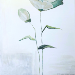 Les Fleurs Vertes 002 – Œuvre picturale – 60x60cm